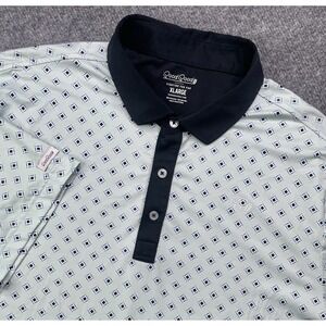 Good Good Golf Shirt Men's XL Performance Polo Mint Diamondback Geometric